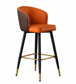 Curved Upholstered Commercial Bar Stool