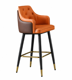 Tufted Upholstered Bar Chair