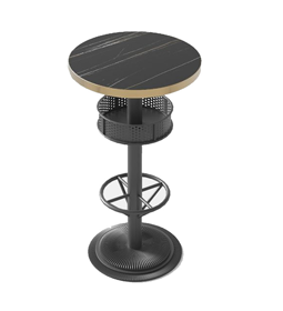 Round Marble Top Bar Table