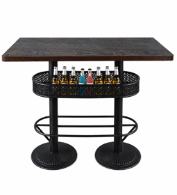 Bar-Height Table with Bottle Storage