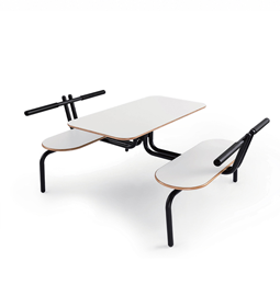 Four-Seat Fixed Cafeteria Table