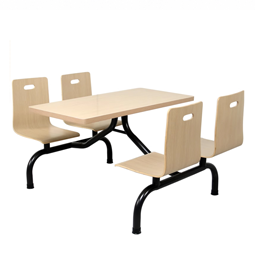 Four-Seat Canteen Table with Backrests