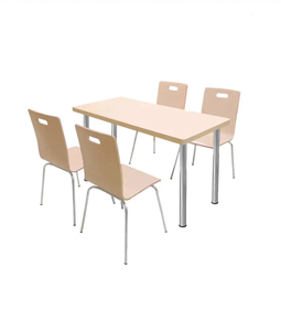Commercial Canteen Table and Chair Set