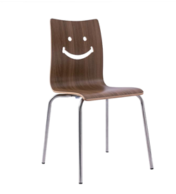 Walnut Plywood Canteen Chair