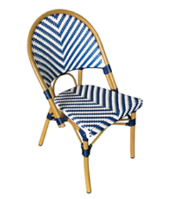 Woven Rattan Outdoor Bistro Chair