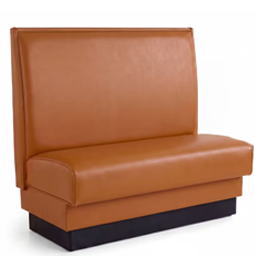 Brown Upholstered Restaurant Booth Seating
