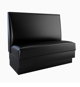 Black High-Back Restaurant Booth Seating